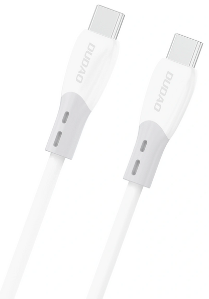 Kabl za podatke i punjenje USB-C - USB-C Dudao L25SC, 60W, 1m, Bel
