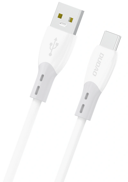 Kabl za podatke i punjenje USB-A - USB-C Dudao L25ST, 100W, 1m, Bela