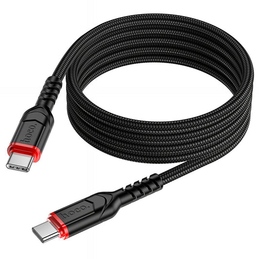 Kabl za podatke i punjenje USB-C - USB-C HOCO X59 Victory, 60W, 1m, Crni