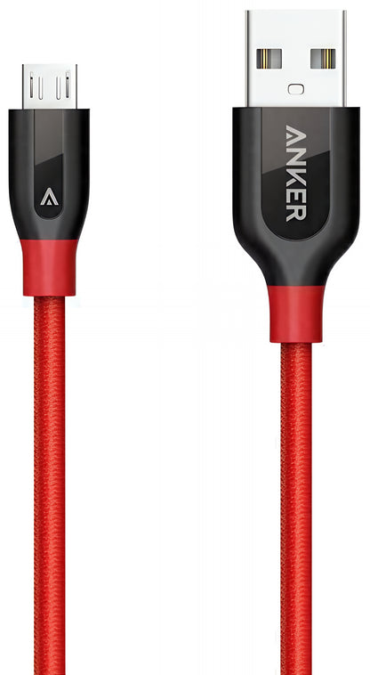 Kabl za podatke i punjenje USB-A - microUSB Anker PowerLine+, 18W, 0.91m, Crveni A8142G91