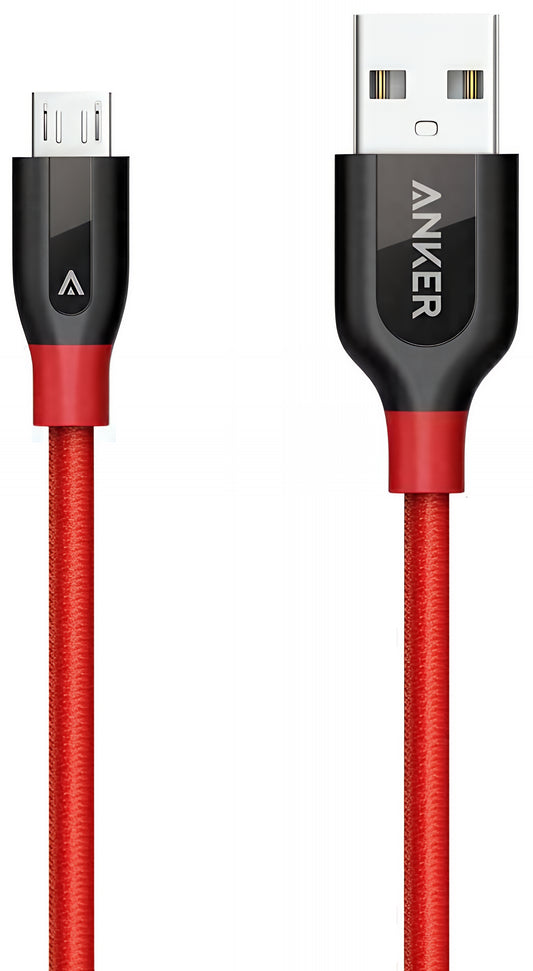 Kabl za podatke i punjenje USB-A - microUSB Anker PowerLine+, 18W, 0.91m, Crveni A8142G91