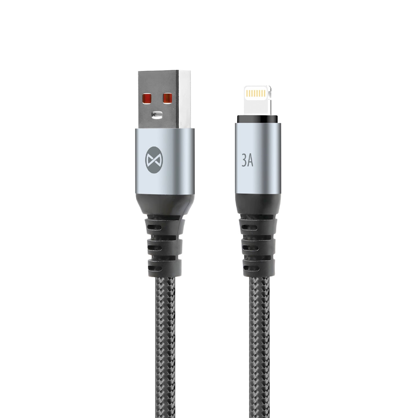 Kabl za podatke i punjenje USB-A - Lightning Forever Braix, 18W, 1m, Crni