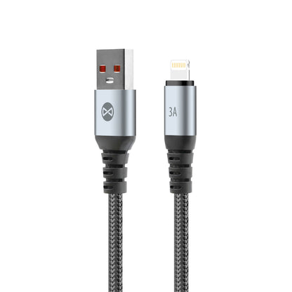 Kabl za podatke i punjenje USB-A - Lightning Forever Braix, 18W, 1m, Crni