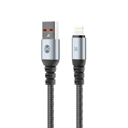 Kabl za podatke i punjenje USB-A - Lightning Forever Braix, 18W, 1m, Crni