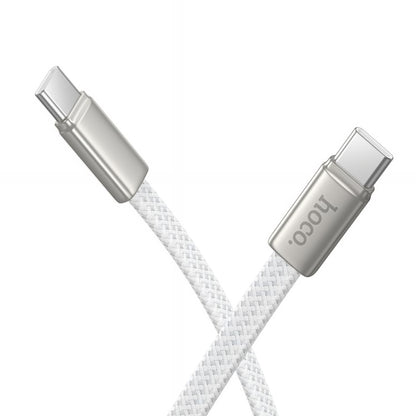 Kabl za podatke i punjenje USB-C - USB-C HOCO X125, 60W, 1m, Beli