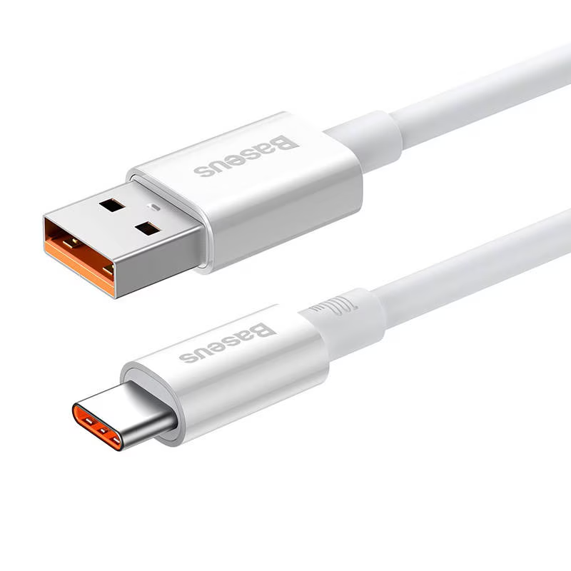 Kabl za podatke i punjenje USB-A - USB-C Baseus Superior Series, 100W, 1m, Beli P10320102214-01