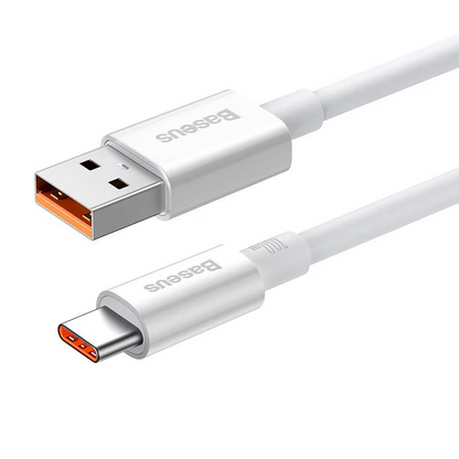 Kabl za podatke i punjenje USB-A - USB-C Baseus Superior Series, 100W, 1m, Beli P10320102214-01