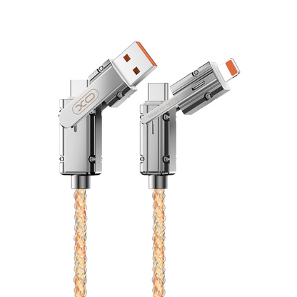 Kabl za podatke i punjenje USB-C / USB-A - USB-C / Lightning XO Design NB276, 60W, 1m, Sivi