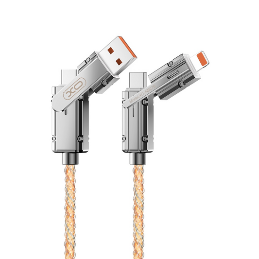Kabl za podatke i punjenje USB-C / USB-A - USB-C / Lightning XO Design NB276, 60W, 1m, Sivi