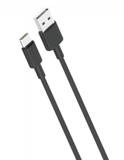 Kabl za podatke i punjenje USB-A - USB-C XO Design NB156, 18W, 1m, Crni