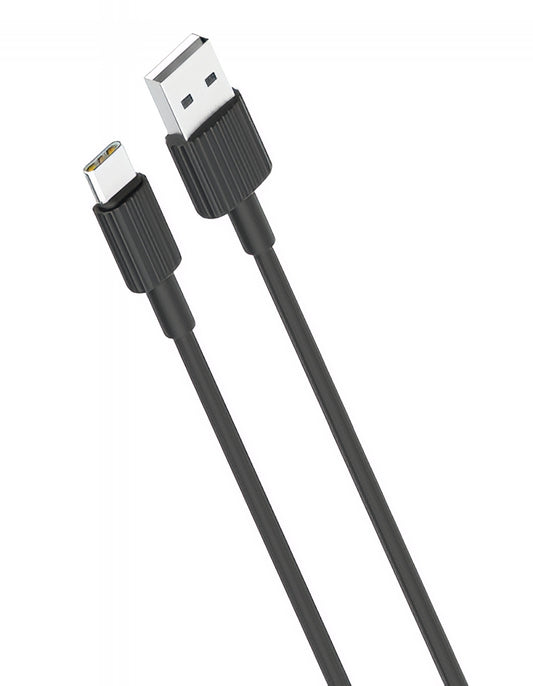 Kabl za podatke i punjenje USB-A - USB-C XO Design NB156, 18W, 1m, Crni