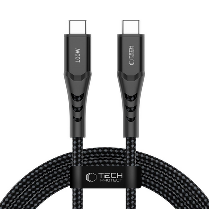 USB-C kabl za prenos podataka i punjenje - USB-C Tech-Protect UB11T Ultraboost, 100W, 2m, Crna
