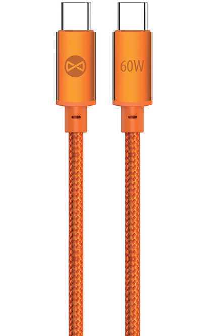 USB-C kabl za prenos podataka i punjenje - USB-C Forever Saffron, 60W, 1m, Narandžasta