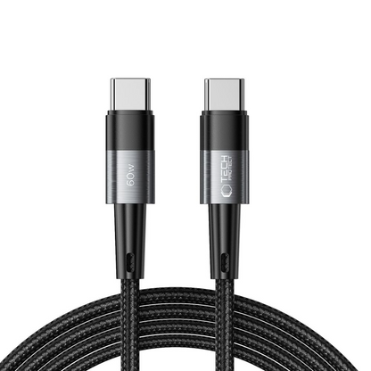USB-C - USB-C kabl za prenos podataka i punjenje Tech-Protect Ultraboost, 60W, 2m, Siva