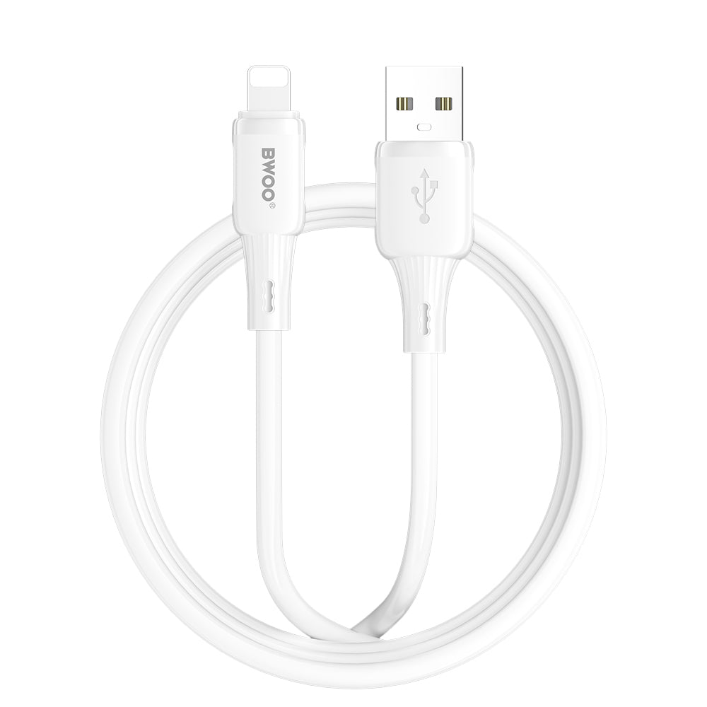 Kabl za prenos podataka i punjenje USB-A - Lightning BWOO X329L, 15W, 1m, Bela
