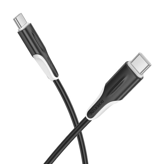 USB-C - USB-C kabl za prenos podataka i punjenje Borofone BX119 New, 60W, 1m, Crni