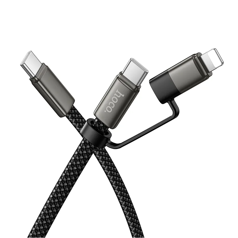 Kabl za prenos podataka i punjenje USB-C - Lightning / USB-C HOCO X125, 60W, 1m, Crni