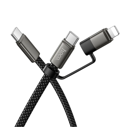 Kabl za prenos podataka i punjenje USB-C - Lightning / USB-C HOCO X125, 60W, 1m, Crni