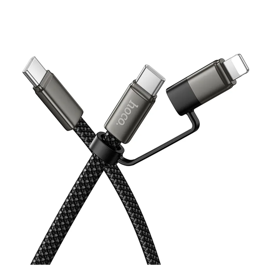 Kabl za prenos podataka i punjenje USB-C - Lightning / USB-C HOCO X125, 60W, 1m, Crni