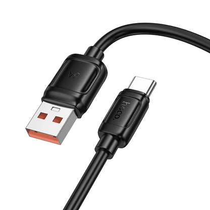 Kabl za prenos podataka i punjenje USB-A - USB-C HOCO X115, 100W, 1m, Crni