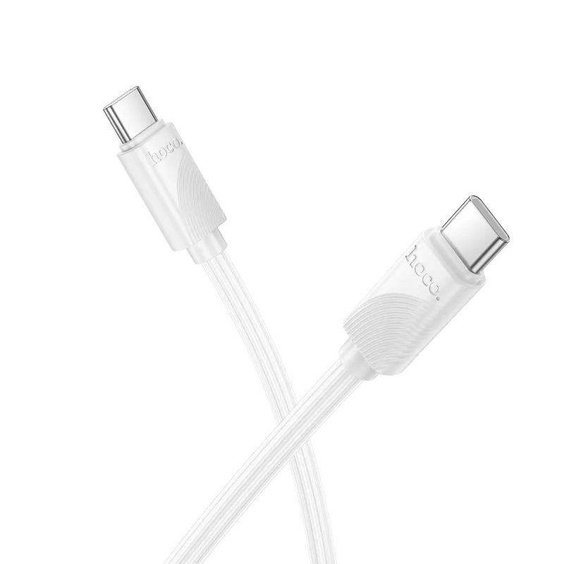 USB-C - USB-C HOCO X114 kabl za prenos podataka i punjenje, 60W, 1m, Bela