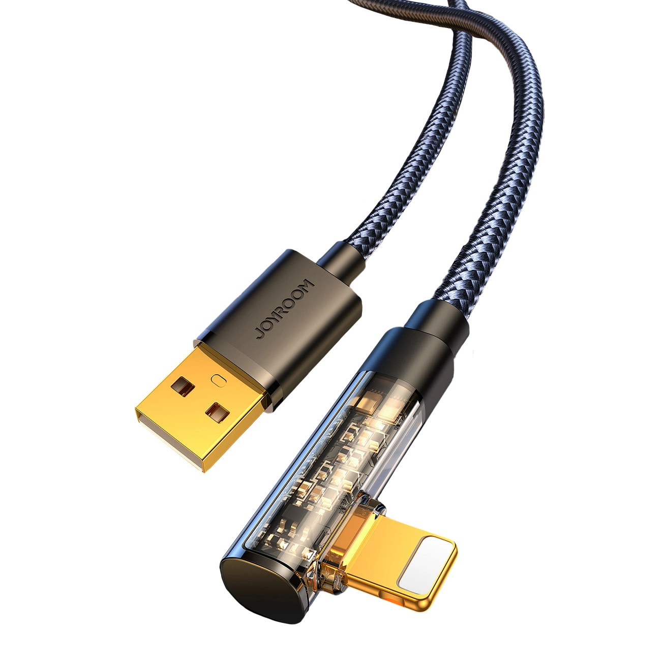 Kabl za prenos podataka i punjenje USB-A - Lightning Joyroom S-UL012A6 Angled, 18W, 1.2m, Crni