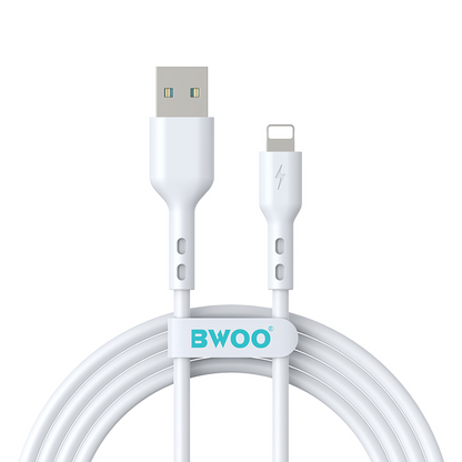 Kabl za prenos podataka i punjenje USB-A - Lightning BWOO BO-X172L-2M, 15W, 2m, Bela