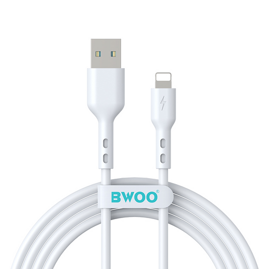Kabl za prenos podataka i punjenje USB-A - Lightning BWOO BO-X172L-2M, 15W, 2m, Bela