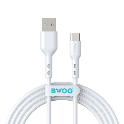 Kabl za prenos podataka i punjenje USB-A - USB-C BWOO BO-X172C-2M, 15W, 2m, Bela