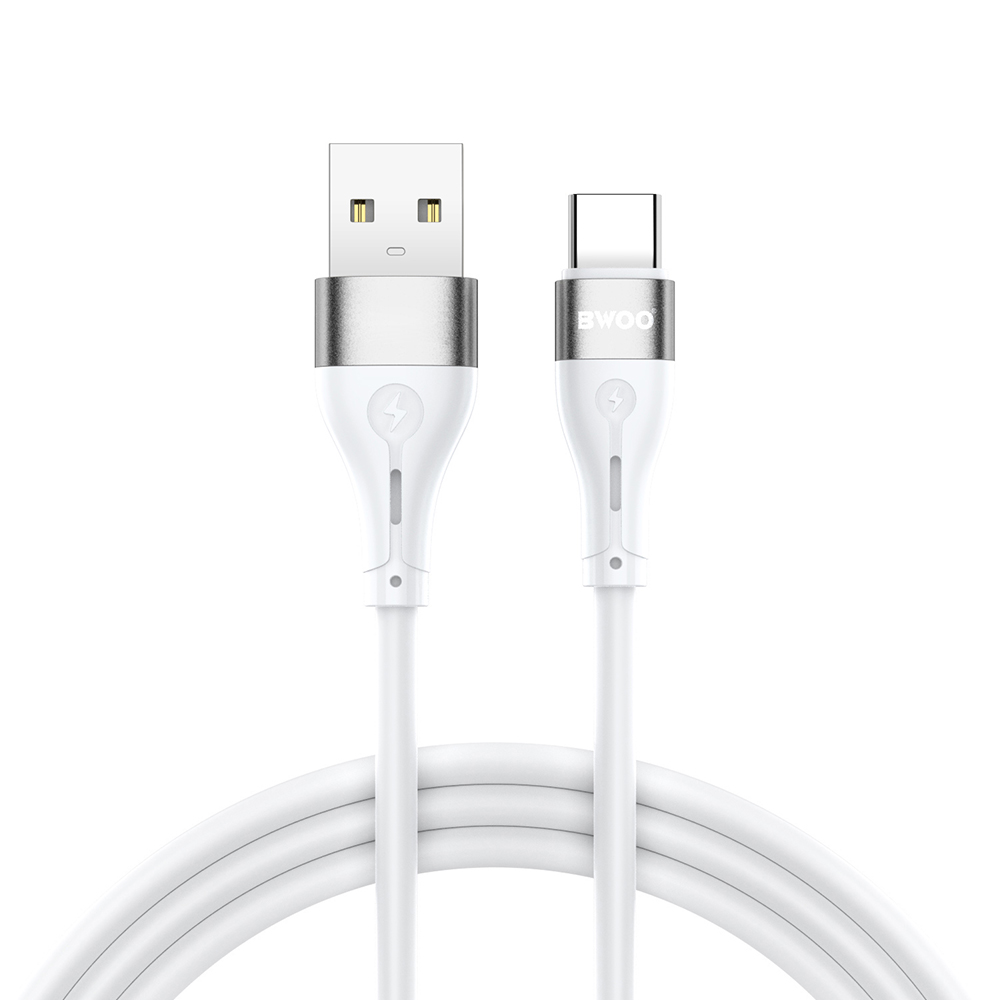 Kabl za prenos podataka i punjenje USB-A - USB-C BWOO X280C, 15W, 1m, Bela