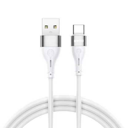 Kabl za prenos podataka i punjenje USB-A - USB-C BWOO X280C, 15W, 1m, Bela