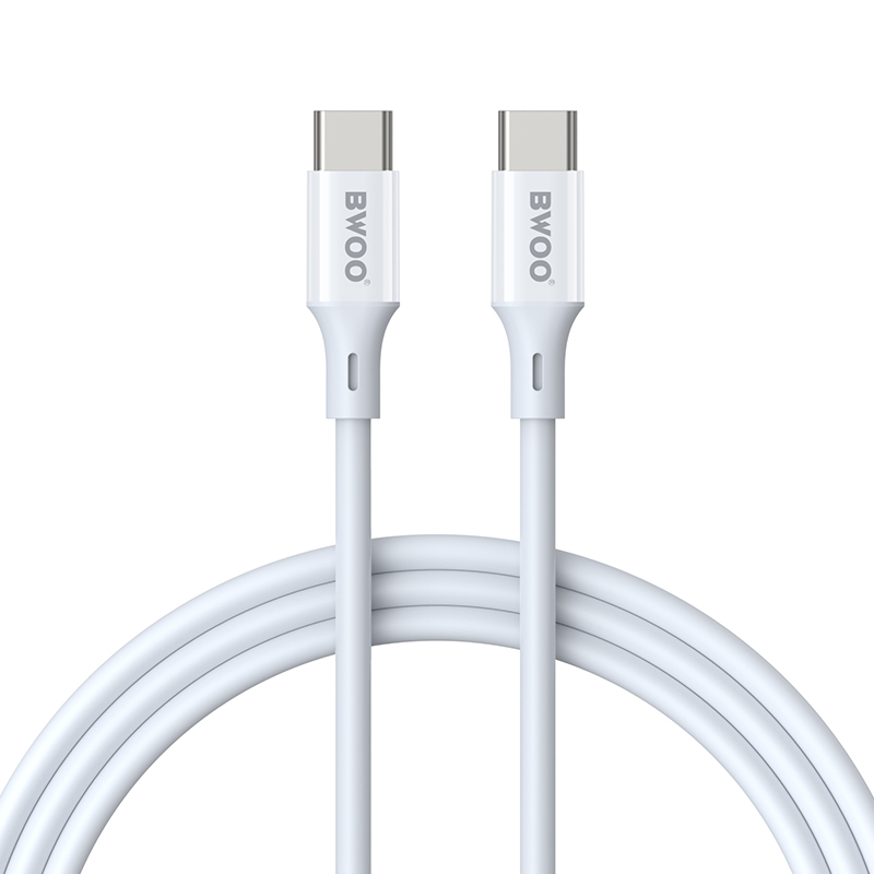 USB-C - USB-C kabl za prenos podataka i punjenje BWOO BO-X283CC-2M, 60W, 2m, Bela
