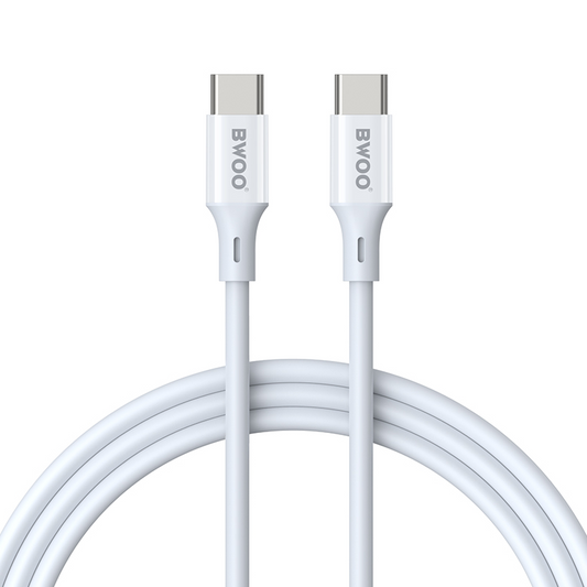 USB-C - USB-C kabl za prenos podataka i punjenje BWOO BO-X283CC-2M, 60W, 2m, Bela