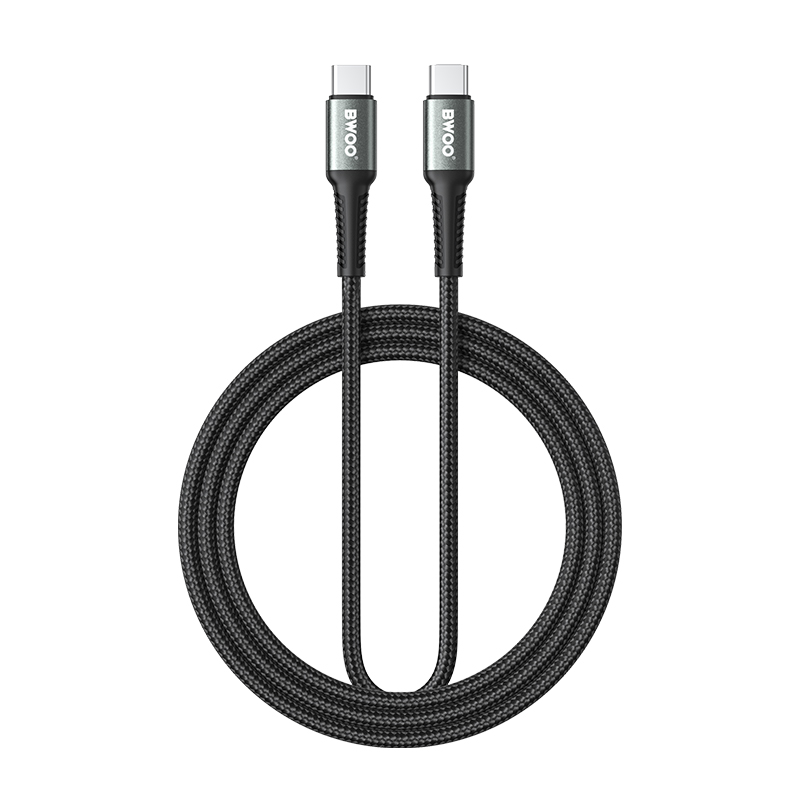 USB-C - USB-C BWOO BO-X288C-C kabl za prenos podataka i punjenje, 60W, 1m, Crna