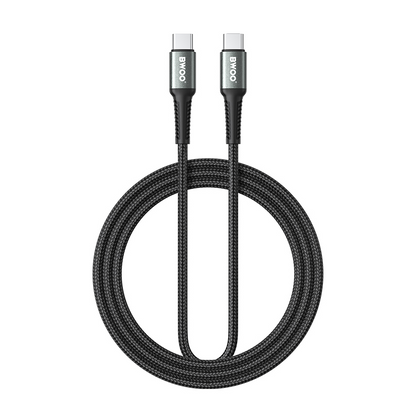 USB-C - USB-C BWOO BO-X288C-C kabl za prenos podataka i punjenje, 60W, 1m, Crna
