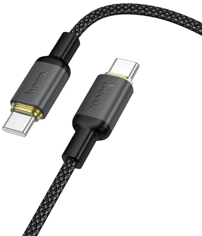 Kabl za prenos podataka i punjenje USB-C - USB-C HOCO X128 Benefit, 60W, 1m, Crni