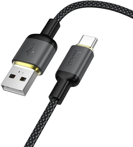 Kabl za prenos podataka i punjenje USB-A - USB-C HOCO X128 Benefit, 36W, 1m, Crni