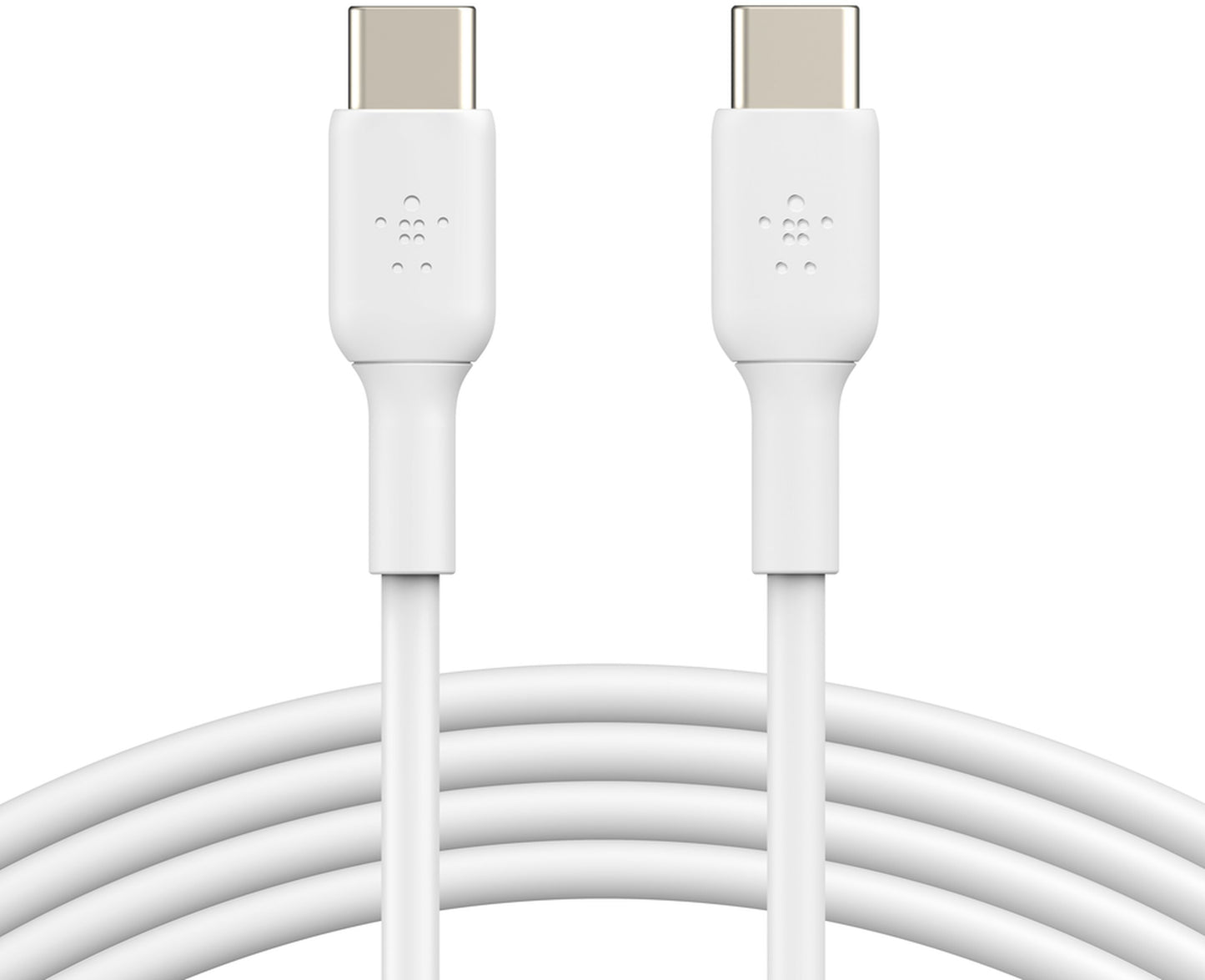 Kabl za prenos podataka i punjenje USB-C - USB-C Belkin BoostCharge, 60W, 1m, Set od 2 komada, Bela CAB003bt1MWH2PK