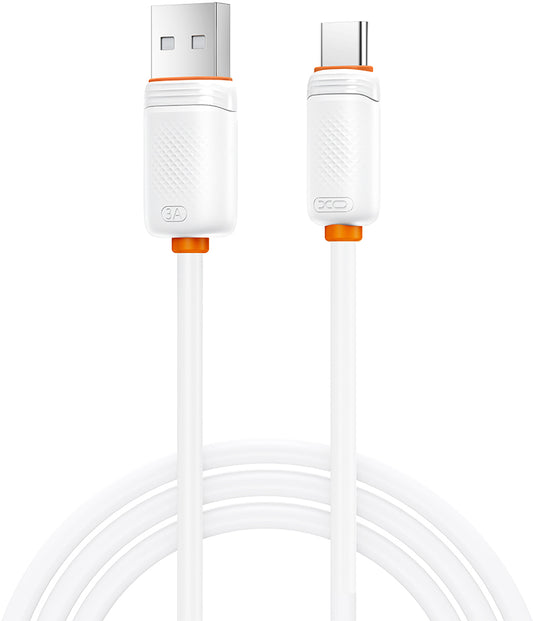 Kabl za prenos podataka i punjenje USB-A - USB-C XO Design NB302, 18W, 1m, Bela