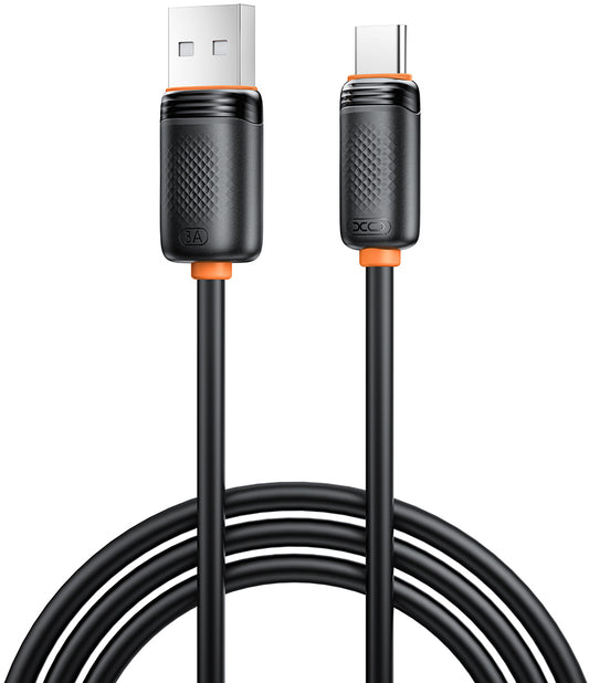 Kabl za prenos podataka i punjenje USB-A - USB-C XO Design NB302, 18W, 1m, Crni