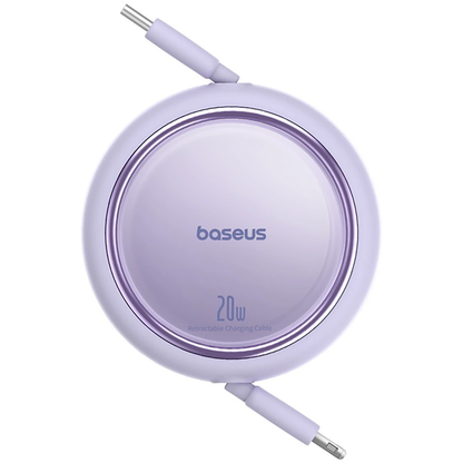 USB-C kabl za prenos podataka i punjenje - Lightning Baseus Free2Pull Mini Retractable, 20W, Ljubičasta P10364501511-00