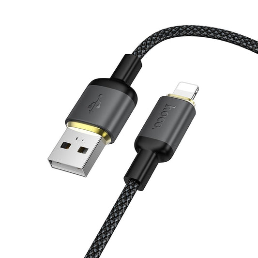 Kabl za prenos podataka i punjenje USB-A - Lightning HOCO X128 Benefit, 12W, 1m, Crni