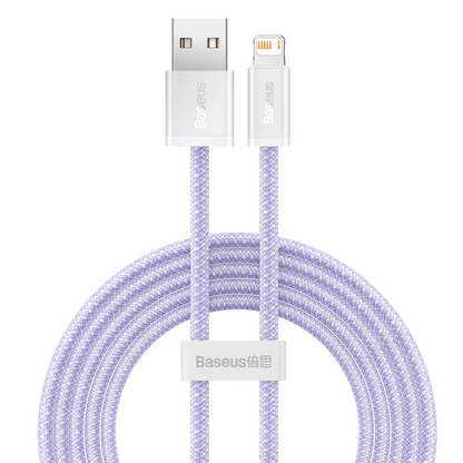 Kabl za prenos podataka i punjenje USB-A - Lightning Baseus Dynamic Series, 18W, 2m, Ljubičasti CALD000505