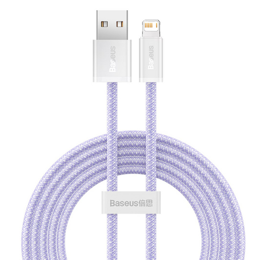 Kabl za prenos podataka i punjenje USB-A - Lightning Baseus Dynamic Series, 18W, 2m, Ljubičasti CALD000505