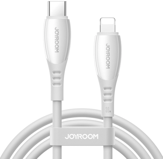 Kabl za prenos podataka i punjenje USB-C - Lightning Joyroom S-A59 Vibrant, 30W, 1.2m, Bela