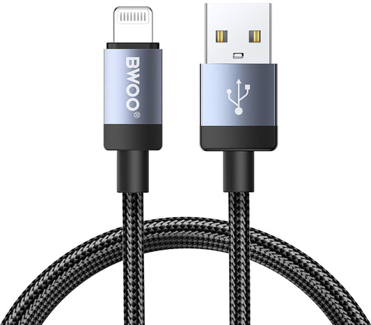 Kabl za prenos podataka i punjenje USB-A - Lightning BWOO BO-X401L, 18W, 1m, Crna