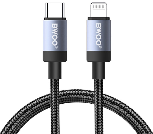 Kabl za prenos podataka i punjenje USB-C - Lightning BWOO BO-X401CL, 30W, 1m, Crna