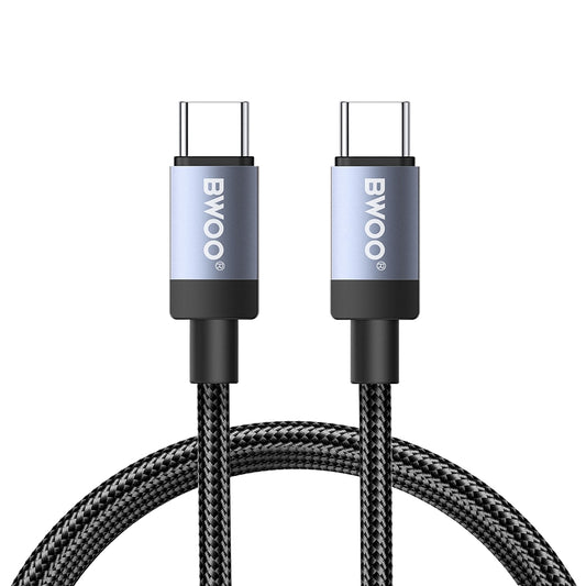 Kabl za prenos podataka i punjenje USB-C - USB-C BWOO BO-X401CC, 65W, 1m, Crna