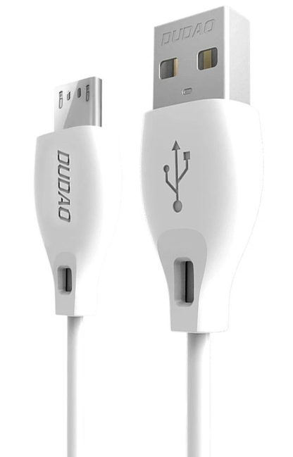 Kabl za prenos podataka i punjenje USB-A - microUSB Dudao L4M, 18W, 1m, Bela