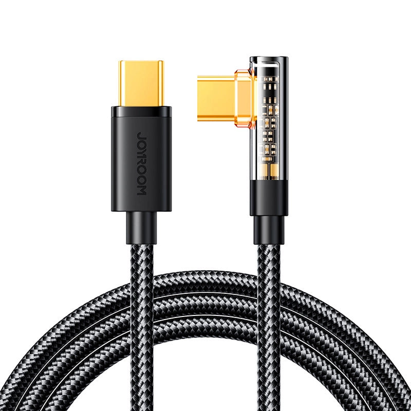 Kabl za podatke i punjenje USB-C - USB-C Joyroom S-CC100A6 Angled, 100W, 1.2m, Crni